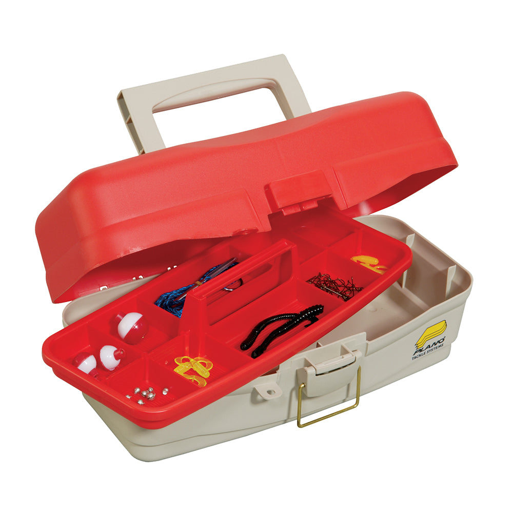 Plano Take Me Fishing Tackle Kit Box - Red and Beige for Kids