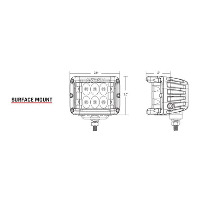 RIGID Industries D-SS Series PRO Flood LED Surface Mount Pair - Black