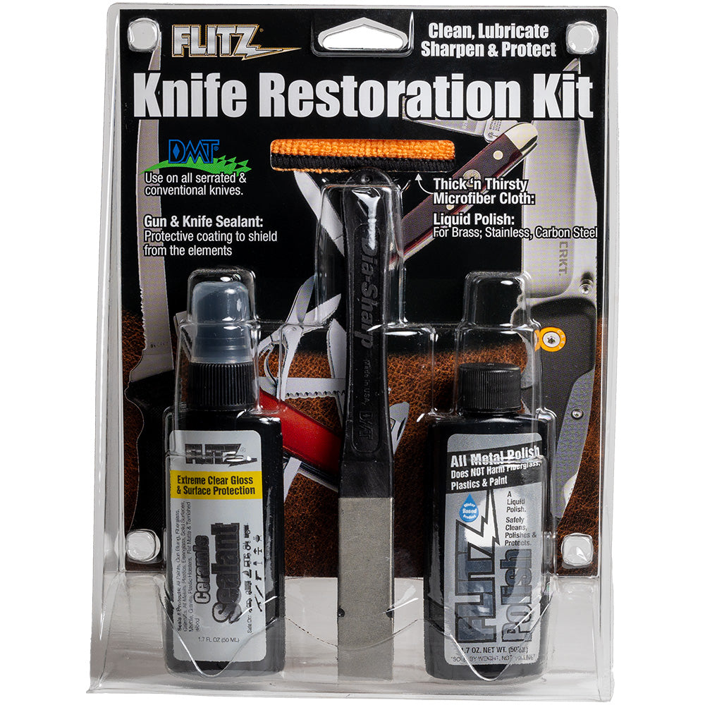 Flitz Knife Restoration Kit - Complete Tool Set for Blade and Surface Care