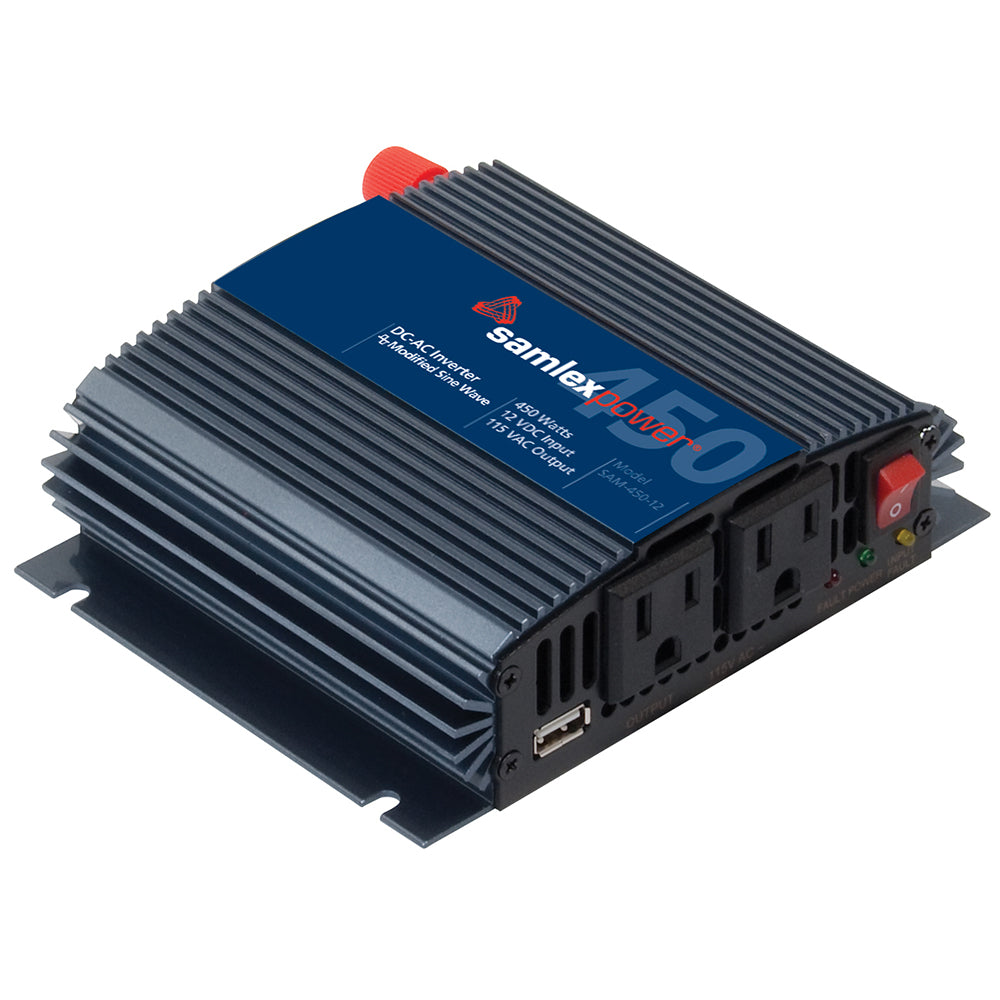 Samlex America SAM-450-12 450W Modified Sine Wave Inverter - 12V DC to 115V AC Power Converter