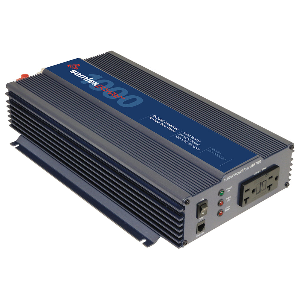 Samlex America PST-1000-24 1000W Pure Sine Wave Inverter - 24V DC to 120V AC Power Converter