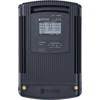 Blue Sea Systems P12 Gen2 Battery Charger - 40A, 3-Bank