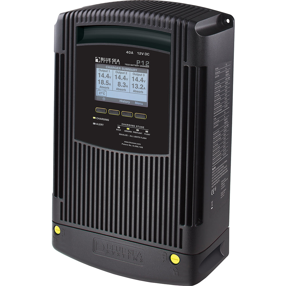 Blue Sea Systems P12 Gen2 Battery Charger - 40A, 3-Bank