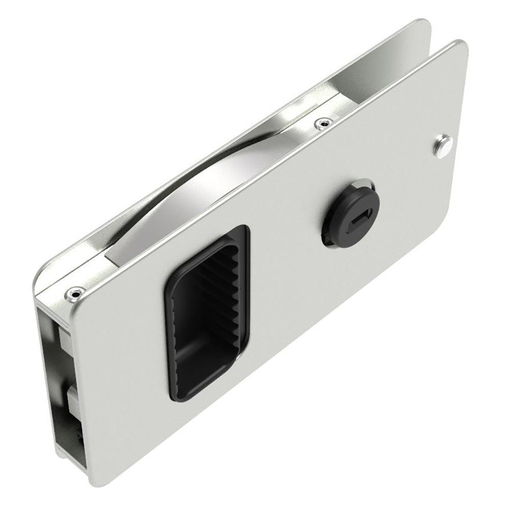 Southco MF-01-110-60 Flush Sliding Door Latch - Square Aluminum Locking Mechanism