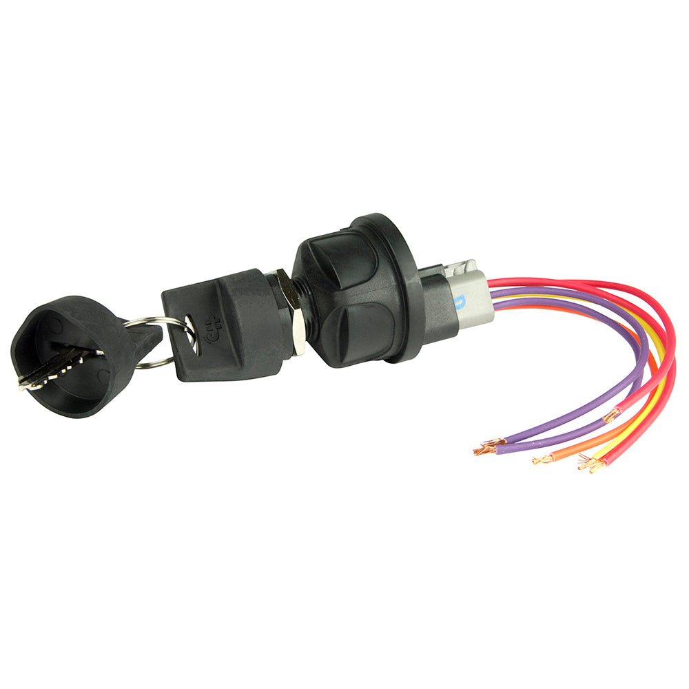 BEP Marine 4-Position Sealed Nylon Ignition Switch - Accessory, Off, Ignition & Start