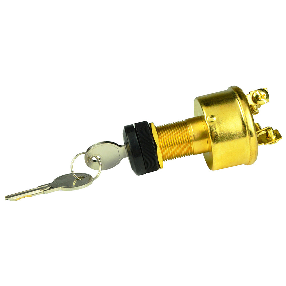 BEP Marine 4-Position Brass Ignition Switch - Accessory, Off, Ignition & Start