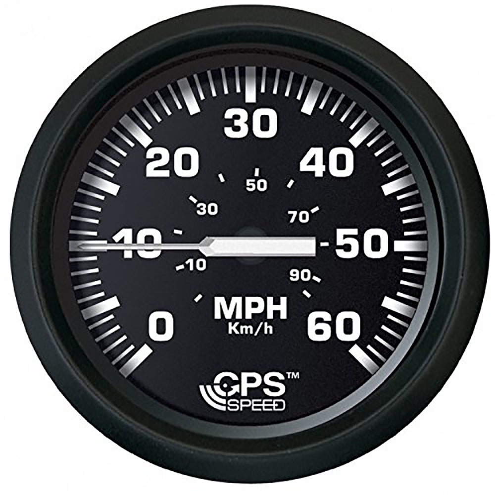 Faria Beede Instruments Euro Black 4-Inch GPS Speedometer – 60 MPH with Course Over Ground Display
