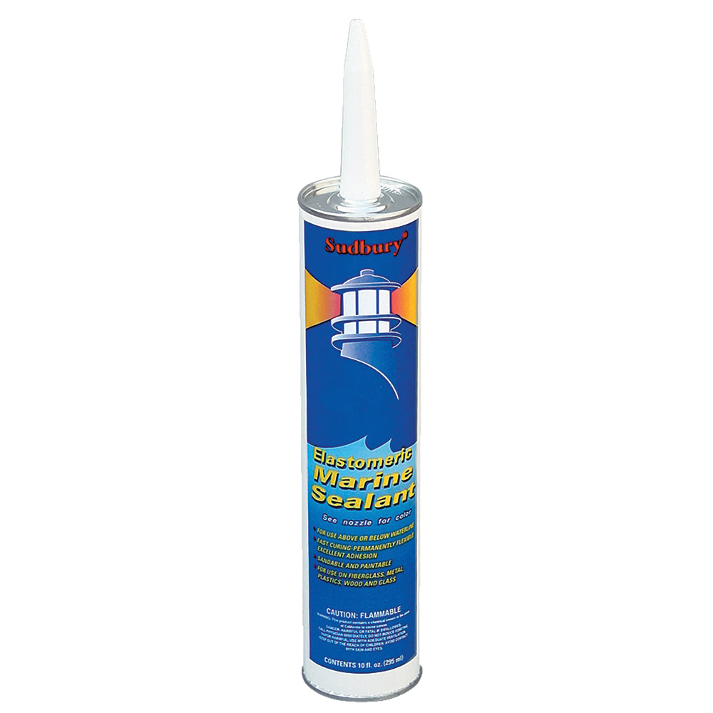 Sudbury Elastomeric Marine Sealant 10oz Cartridge - White for Heavy-Duty Marine Applications