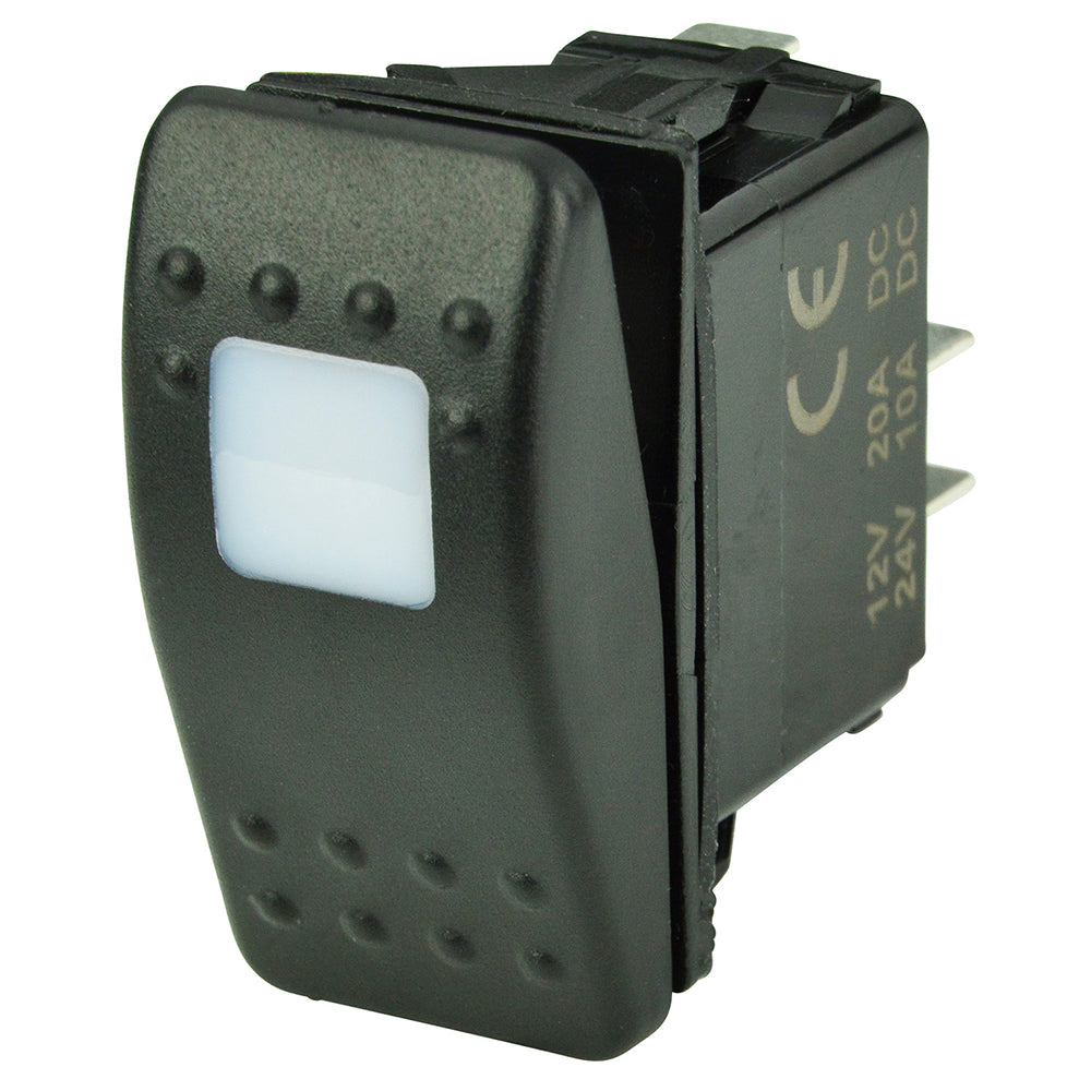 BEP Marine SPST Contura Switch with Amber LED, Off-On, 12V/24V DC, Part Number 1001801