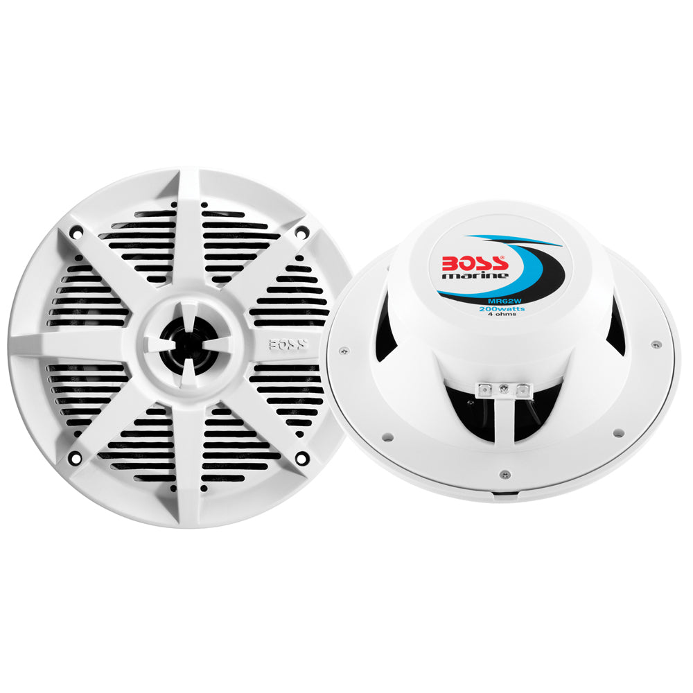 Boss Audio 6.5-inch MR62W Marine Waterproof Speaker - White, 200W