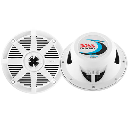 Boss Audio 5.25-inch MR52W Marine Waterproof Speaker - White, 150W