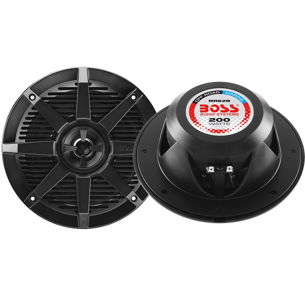 Boss Audio 6.5-inch MR62B Marine Waterproof Speaker - Black, 200W