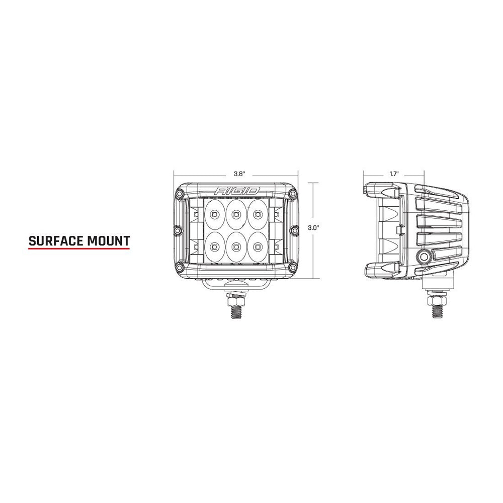 RIGID Industries D-SS PRO Flood LED Surface Mount Pair - White