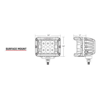 RIGID Industries D-SS PRO Flood LED Surface Mount Pair - White