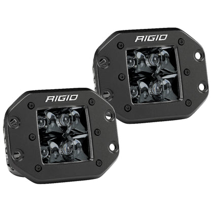 RIGID Industries D-Series PRO Midnight Edition Flush Mount Spot LED Pair - Black