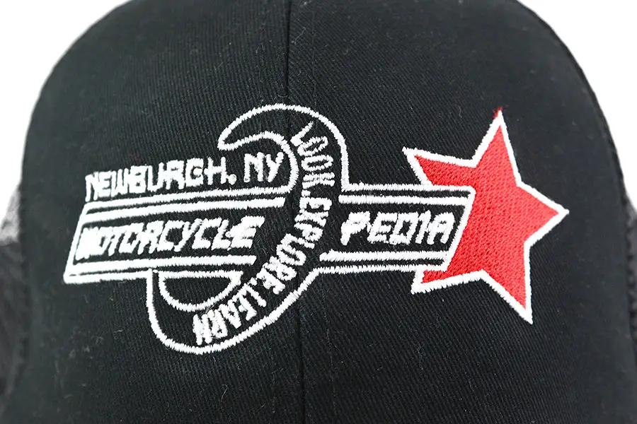V-Twin Motorcyclepedia Trucker Hat - Classic Mesh Cap with Embroidered Logo by V-Twin