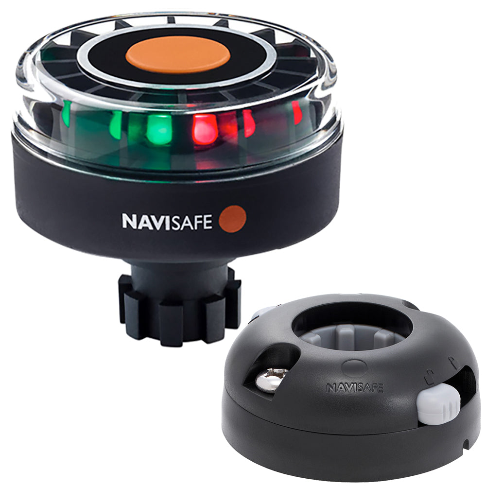 Navisafe Navilight Tricolor 2NM with Navibolt Base and Horizontal Mount – Black