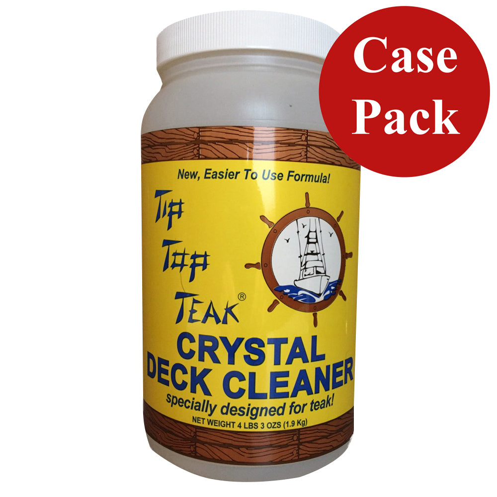 Tip Top Teak Crystal Deck Cleaner - Half Gallon (4 lbs 3 oz) Case of 6 | Tip Top Teak Part Number TC 2001CASE