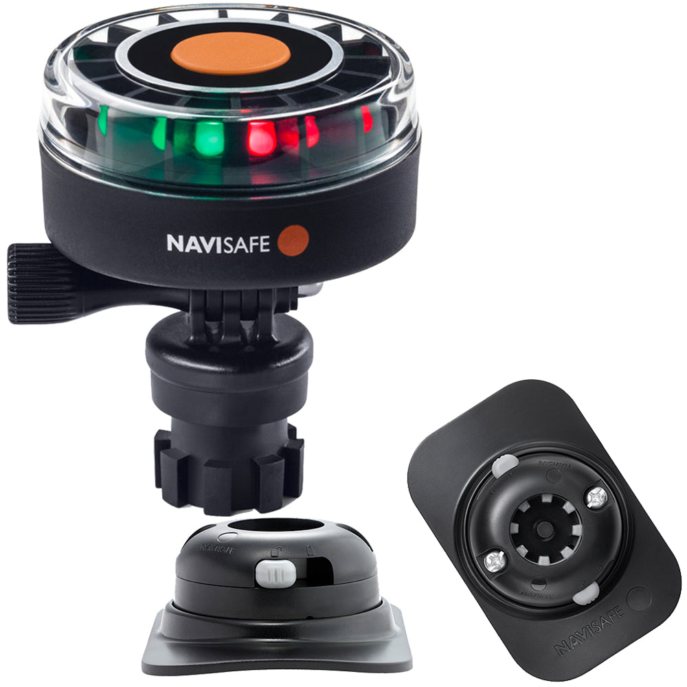 Navisafe Navilight 2NM Tricolor with Navimount Base and RIB Mount - Black