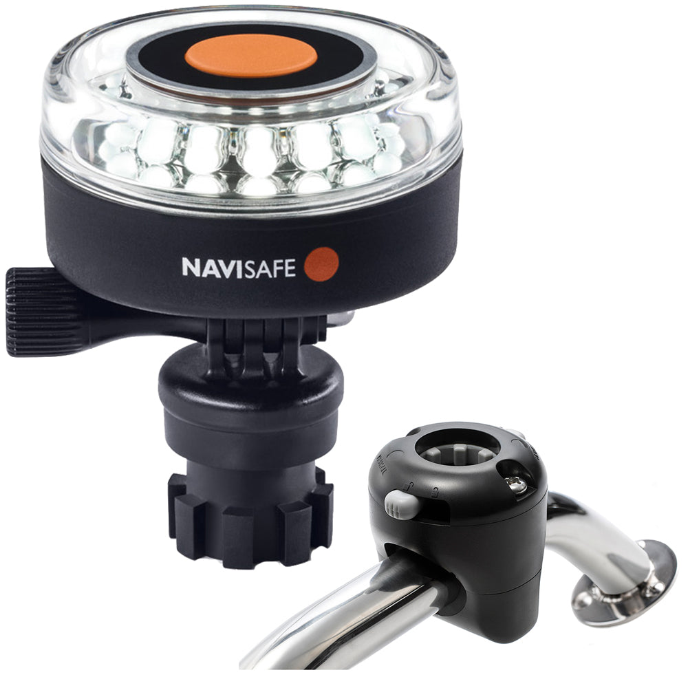 Navisafe Navilight 360 2NM White with Navimount Base and Rail Mount - Black