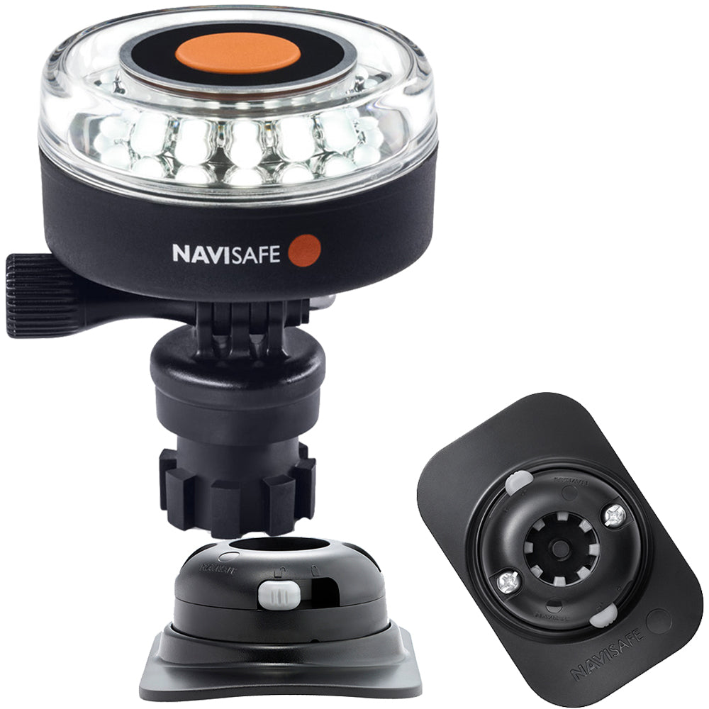 Navisafe Navilight 360 2NM White with Navimount Base and RIB Mount - Black