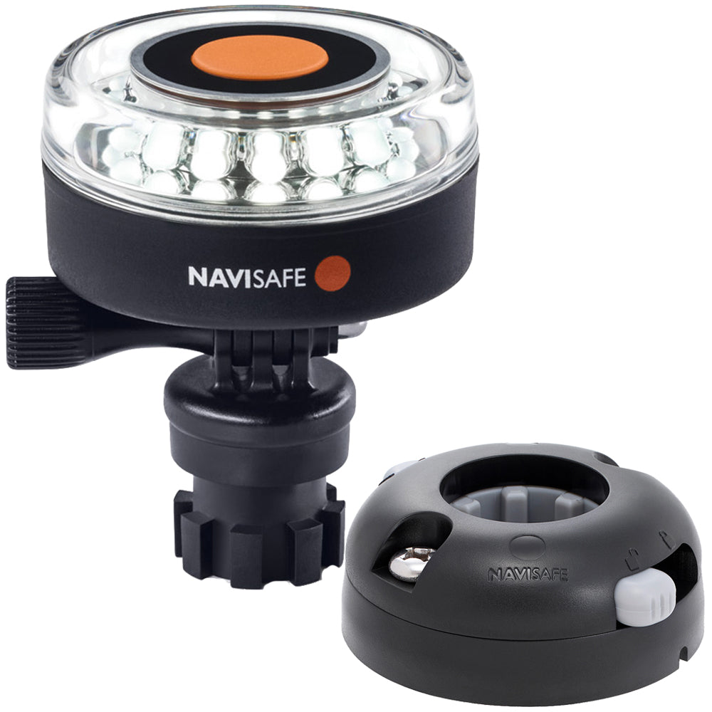 Navisafe Navilight 360 2NM White with Navimount Base and Horizontal Mount - Black
