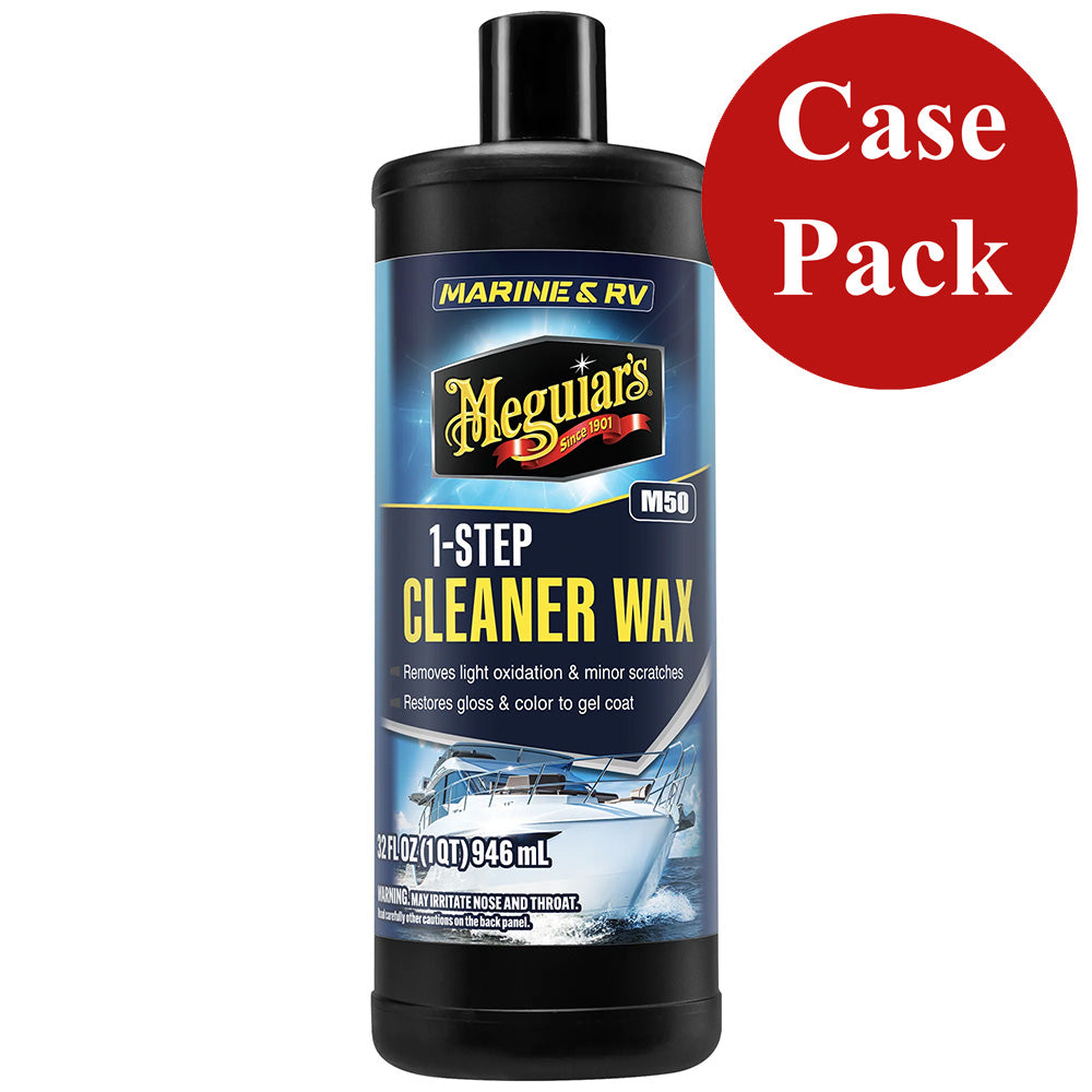 Meguiar's Boat and RV Cleaner Wax - 32 oz (Case of 6) for Marine & RV Gel Coat Protection