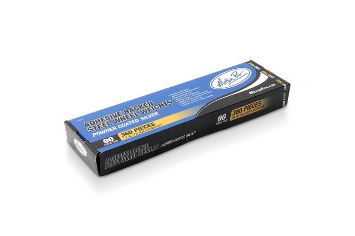 Motion Pro Steel Wheel Weights, Silver - 90 oz Box with 360-1/4 oz Segments