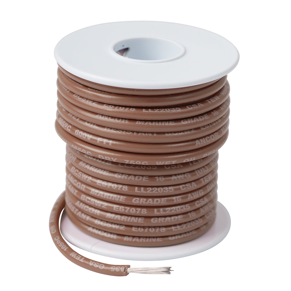 Ancor Tan 12 AWG Tinned Copper Wire - 400 Feet for Marine and Industrial Applications