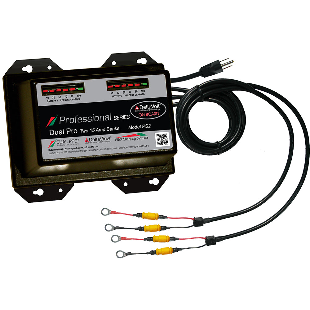 Dual Pro Professional Series 30A Battery Charger for 12V/24V Marine and Recreation Vehicles