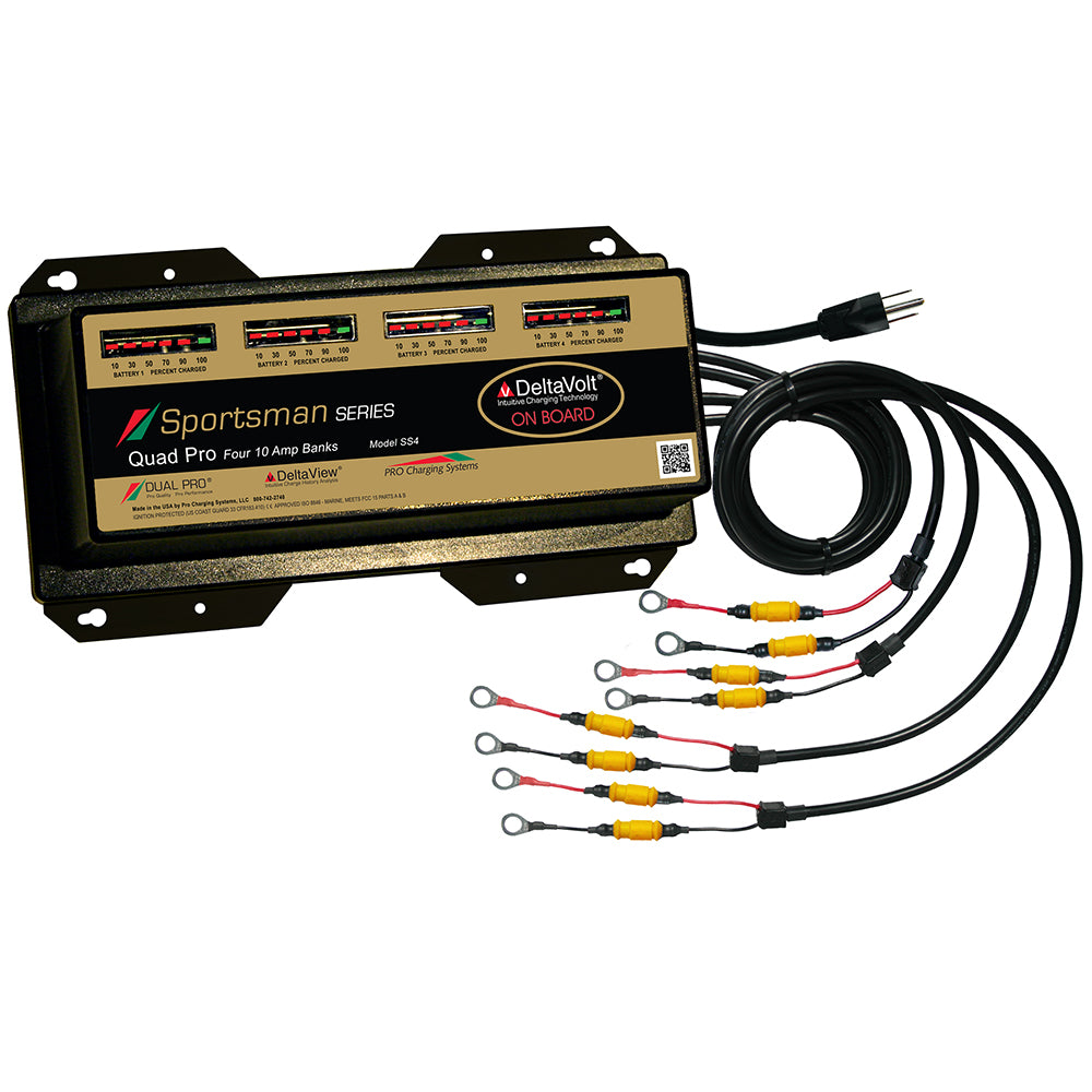 Dual Pro Sportsman Series 40A Battery Charger - 4-10A Banks for 12V to 48V Systems