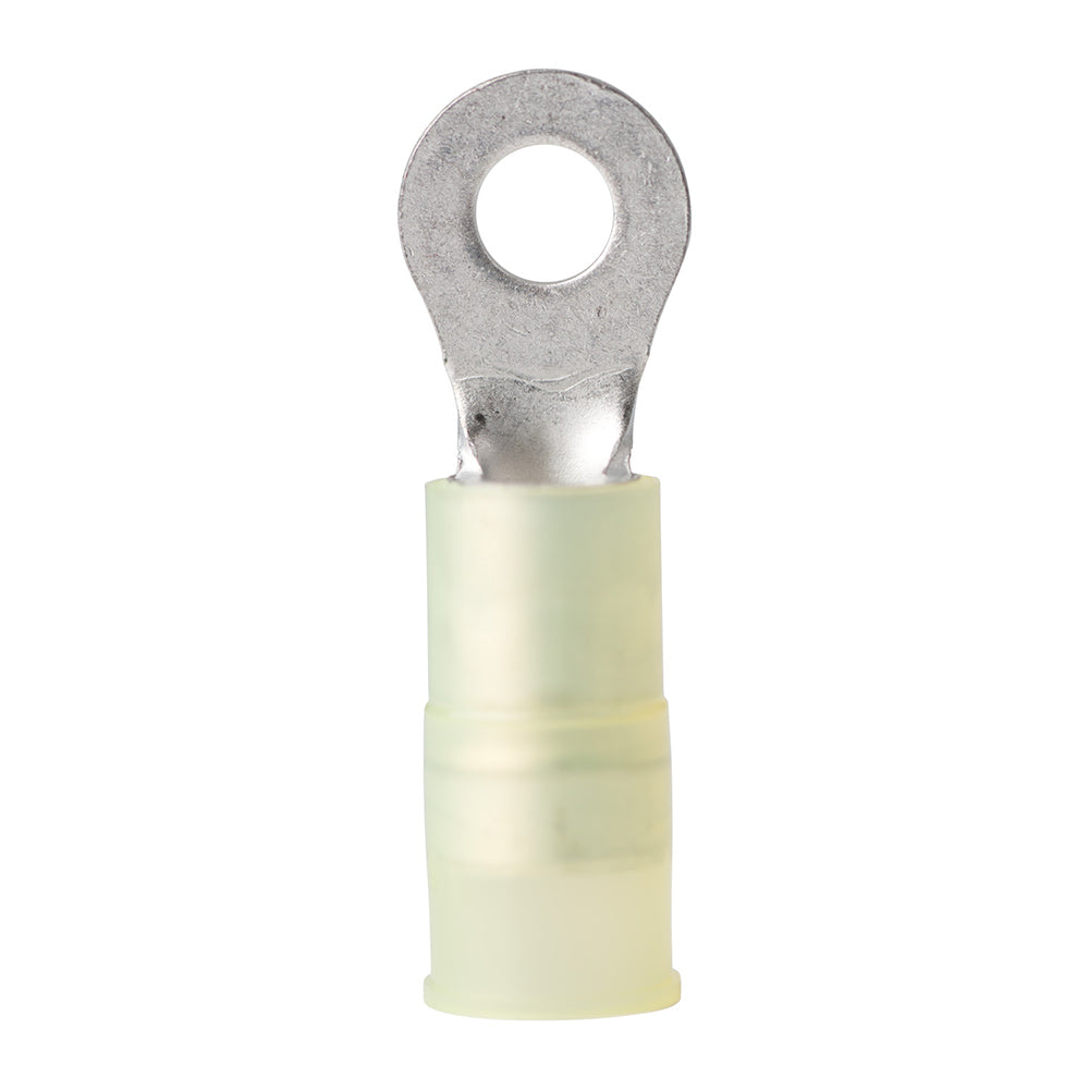 Ancor 12-10 AWG #8 Nylon Ring Terminal - 25 Pack for Marine and Automotive Applications