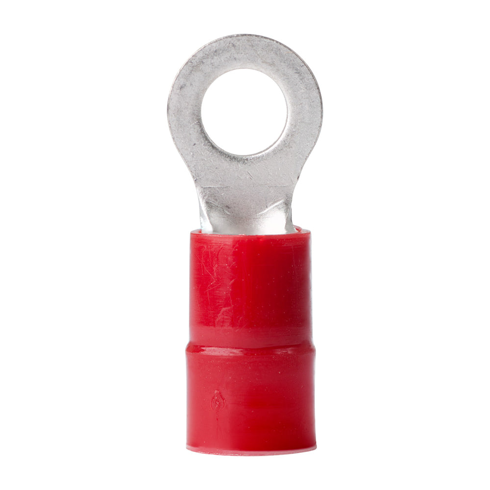 Ancor 8 AWG 1/4-Inch Nylon Ring Terminal - 100 Pack for Marine and Automotive Applications
