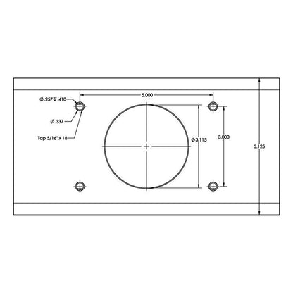 TACO Marine GSE-1939BSA20 T-Top Extrusion Plate Pair for Grand Slams - 20 Inch