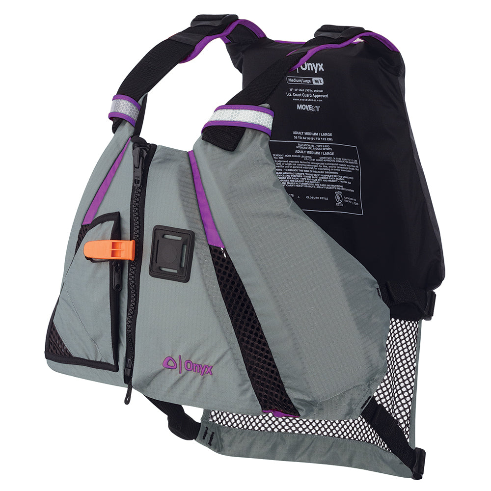 Onyx Outdoor MoveVent Dynamic Paddle Sports Vest - Purple/Grey, Medium/Large