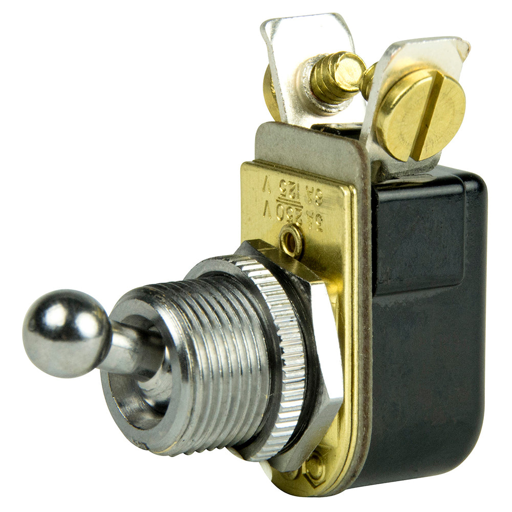 BEP Marine SPST Chrome Plated Toggle Switch with 3/8" Ball Handle - ON/OFF