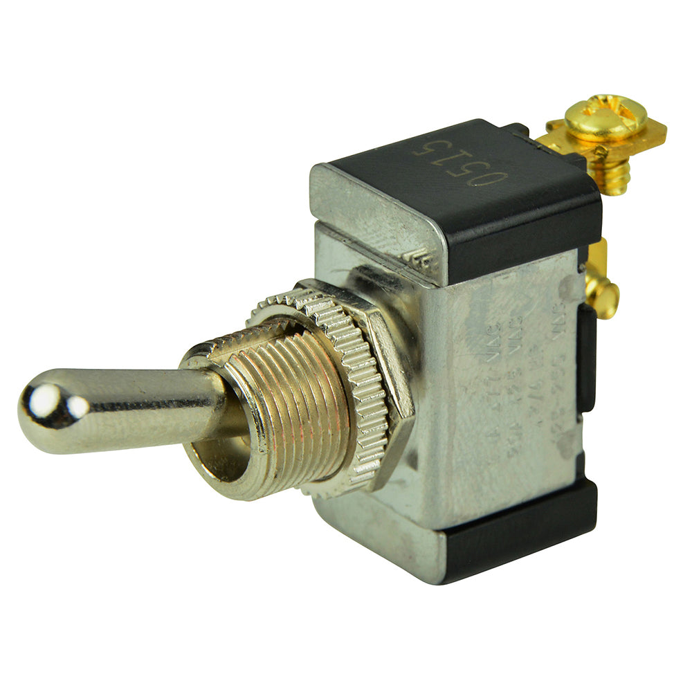 BEP Marine SPST Chrome Plated Toggle Switch - OFF/(ON) - 12V DC, 25A
