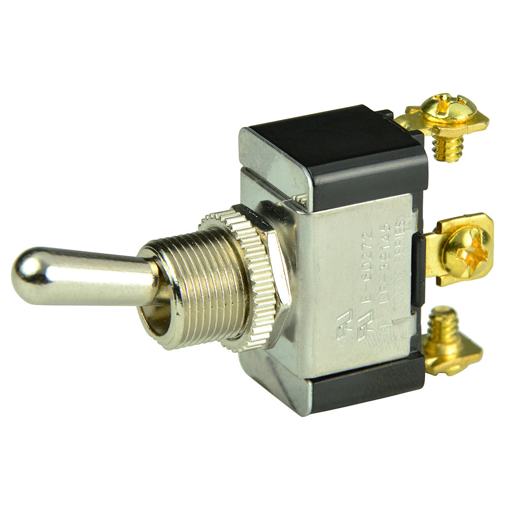 BEP Marine SPDT Chrome Plated Toggle Switch - ON/OFF/(ON) - 12V/24V DC, 25A