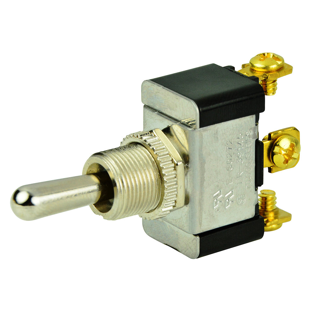 BEP Marine SPDT Chrome Plated Toggle Switch (ON)/OFF/(ON) - Model 1002004