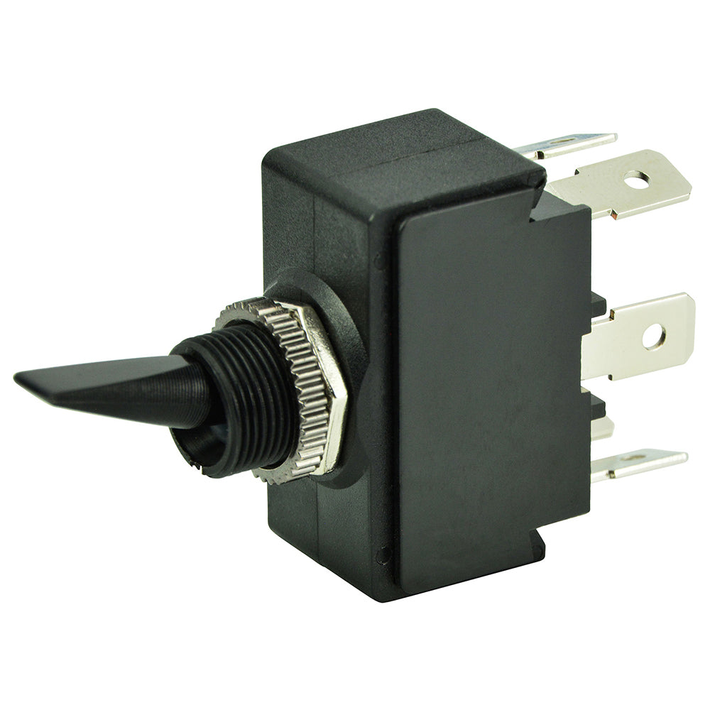 BEP Marine DPDT Toggle Switch - ON/OFF/ON, 12V DC, 25A, Black Nylon Handle