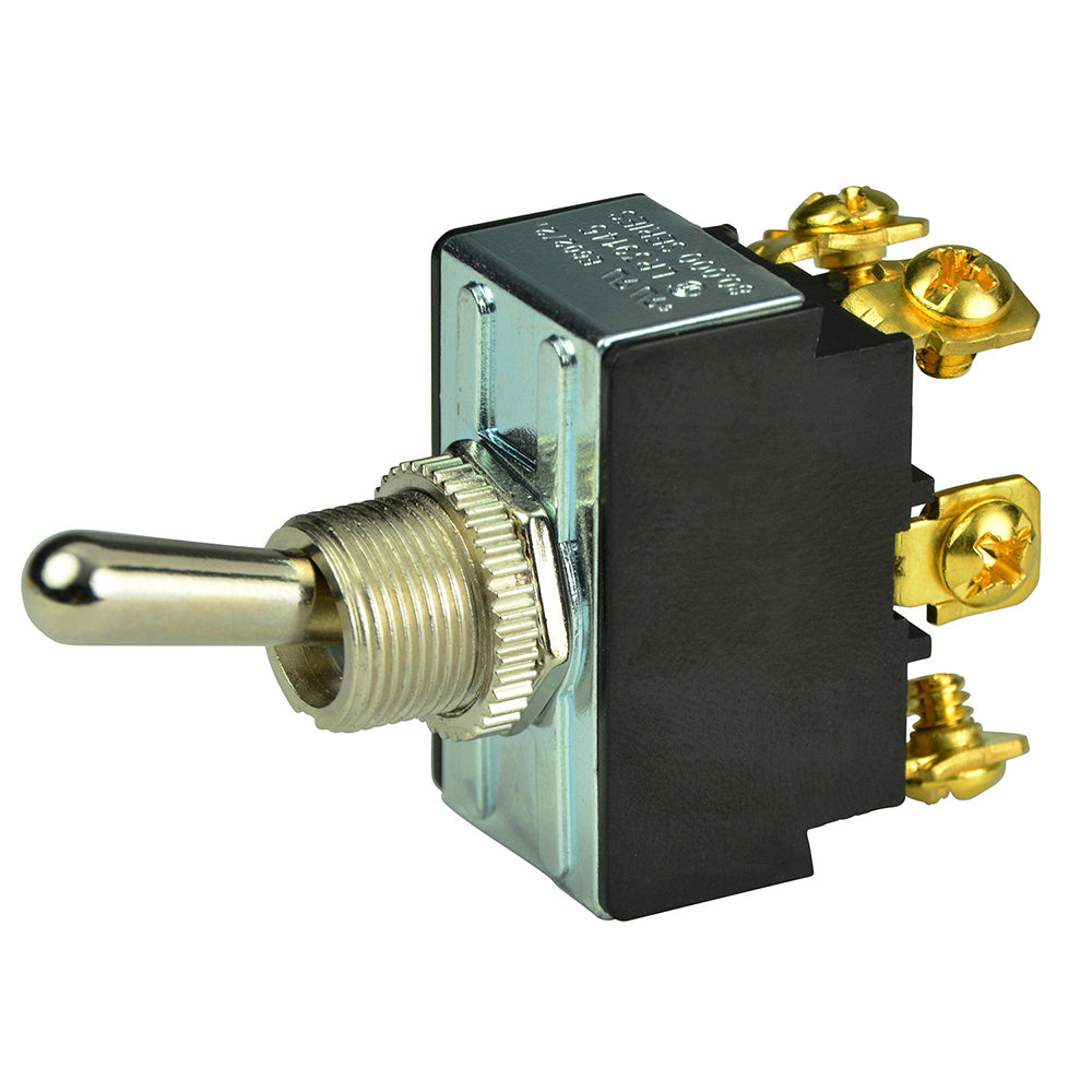 BEP Marine DPDT Chrome Plated Toggle Switch - ON/OFF/ON, 12V/24V DC, 25A Rating