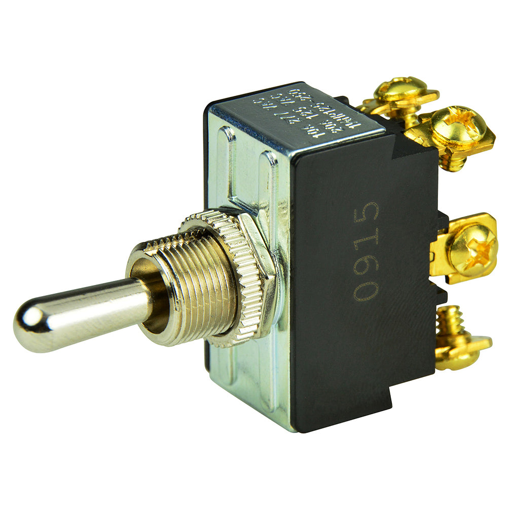 BEP Marine DPDT Chrome Plated Toggle Switch - (ON)/OFF/(ON) - Double Pole, Double Throw Control