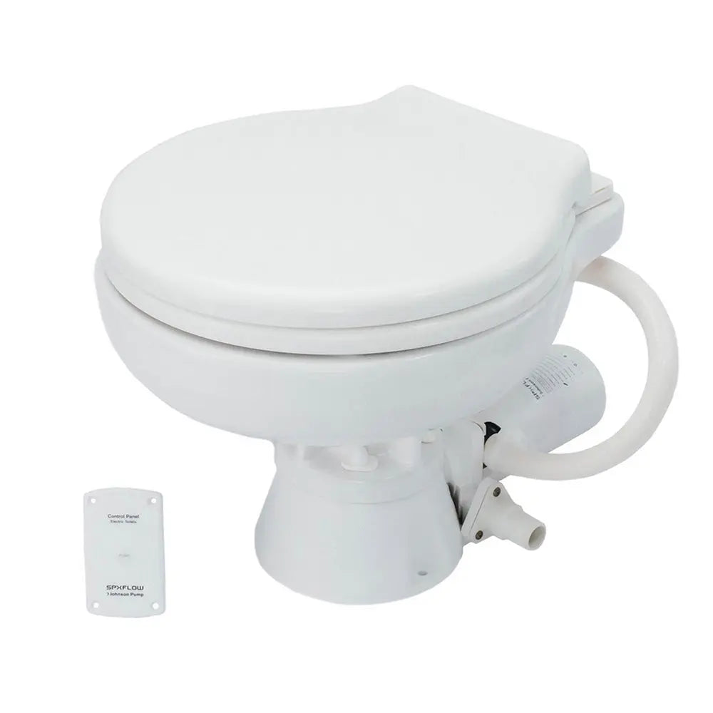 Johnson Pump AquaT Electric Marine Toilet - Super Compact 12V for Boats and Marine Applications