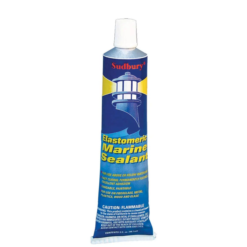 Sudbury Elastometric 3 oz (89ml) White Marine Grade Sealant Tube (Part 320)