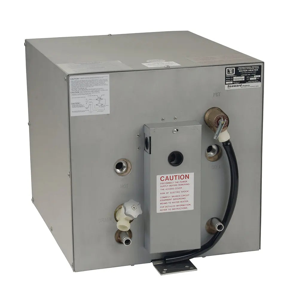 Whale Marine Seaward 11 Gallon Hot Water Heater with Front Heat Exchanger, Galvanized Steel, 240V, 1500W