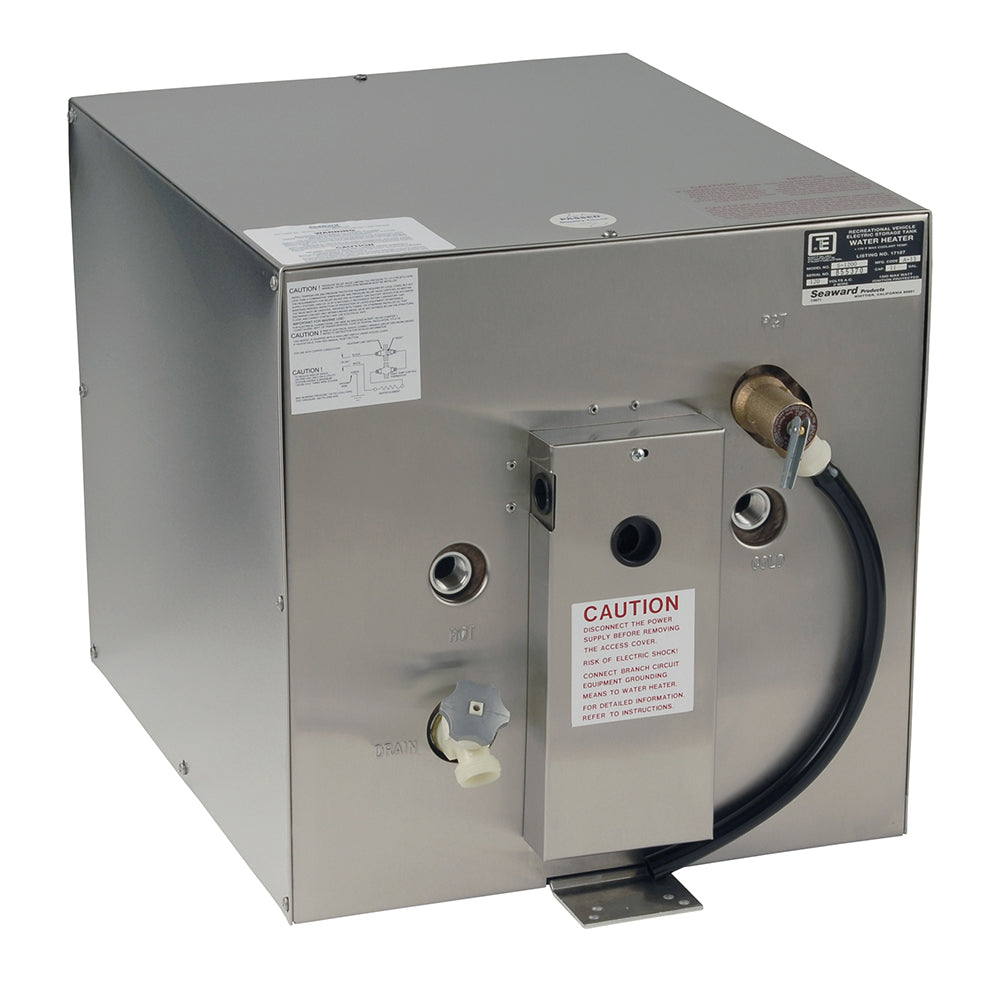 Whale Marine Seaward 11 Gallon Stainless Steel Hot Water Heater with Rear Heat Exchanger - 240V, 1500W