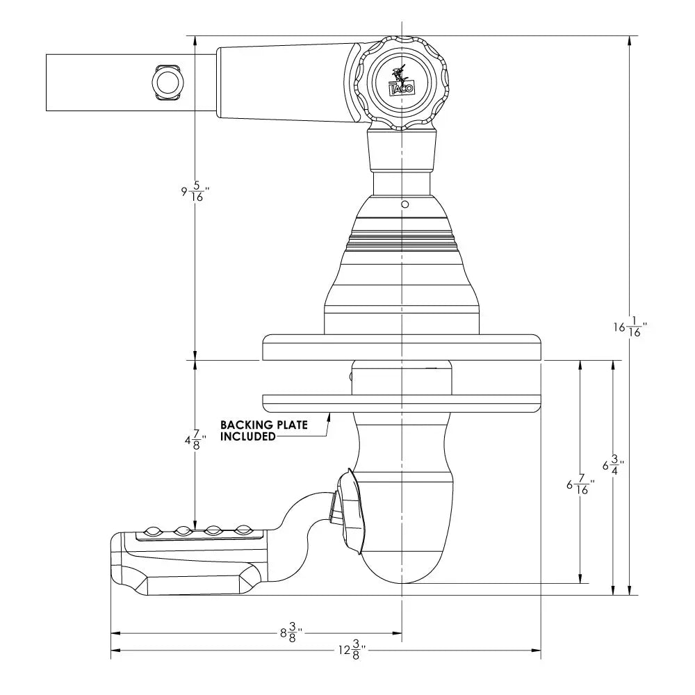 TACO Marine Grand Slam 400 Outrigger Top Mount Pair for High-Performance Boats