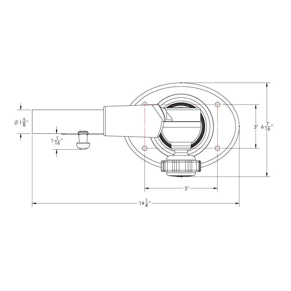 TACO Marine Grand Slam 400 Outrigger Top Mount Pair for High-Performance Boats