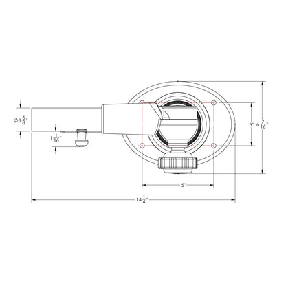 TACO Marine Grand Slam 400 Outrigger Top Mount Pair for High-Performance Boats