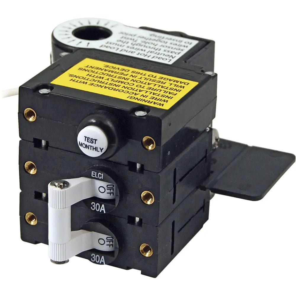 Blue Sea Systems A-Series Double Pole 30A 120V AC ELCI Main Circuit Breaker